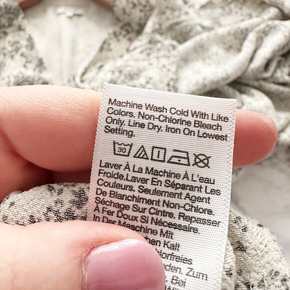 Madewell Puff-Sleeve V-Neck Maxi Dress in Harper Floral Ivory Women's Size 10 - Picture 11 of 15